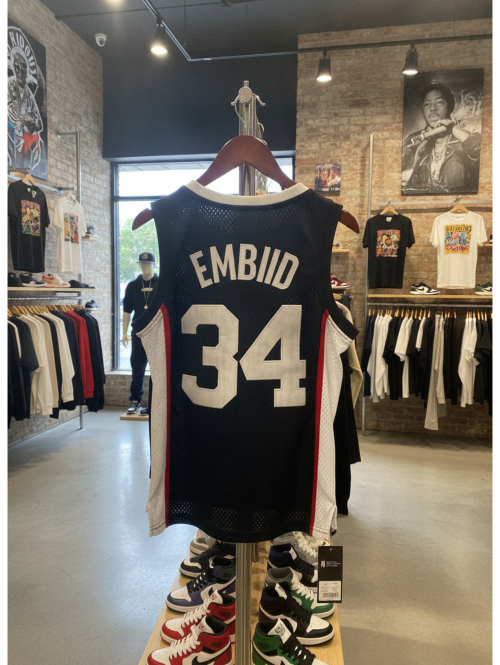 $110 (YOUTH SMALL) JOEL EMBIID #34 HIGHSCHOOL JERSEY HGC **SALE**